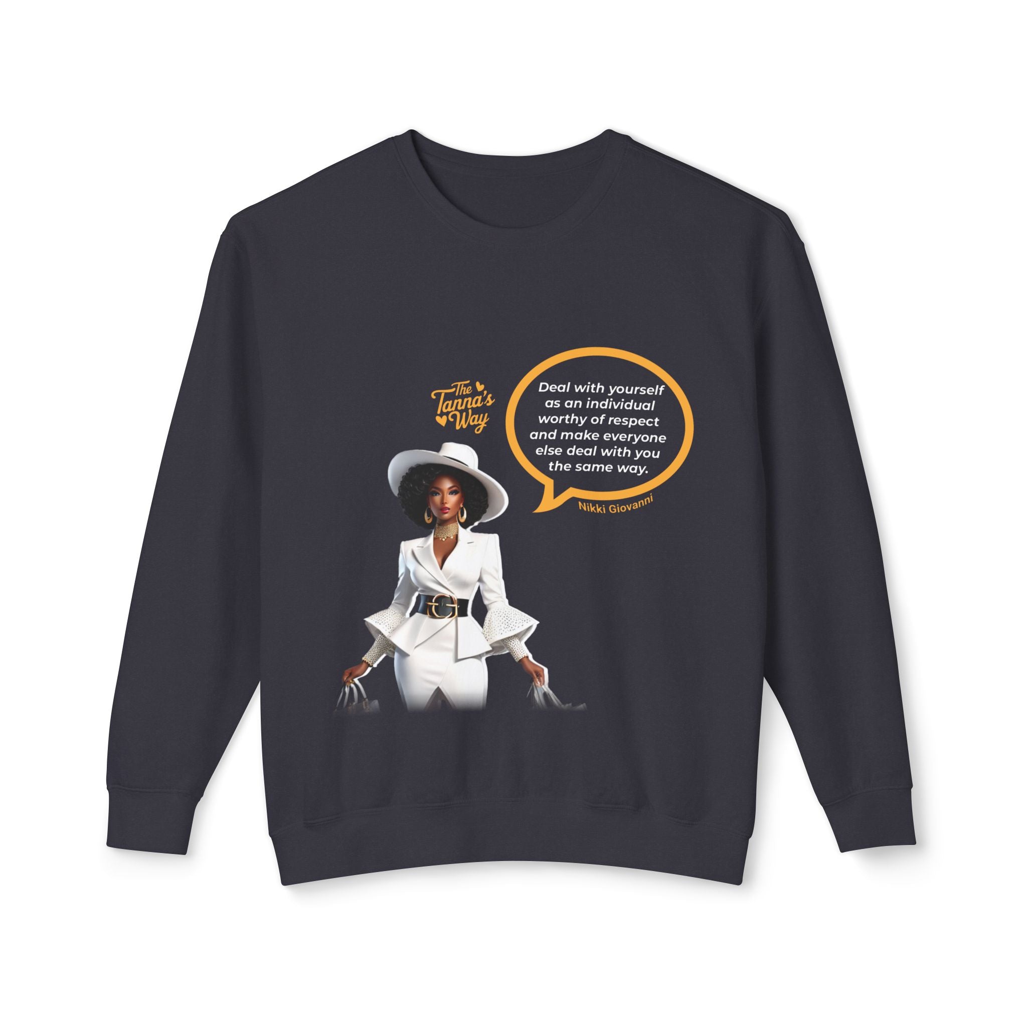 Nikki Giovanni | Unisex Lightweight Crewneck Sweatshirt